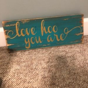Distressed wood sign